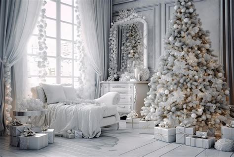 Premium AI Image | Beautiful holiday decorated room with Christmas tree ...