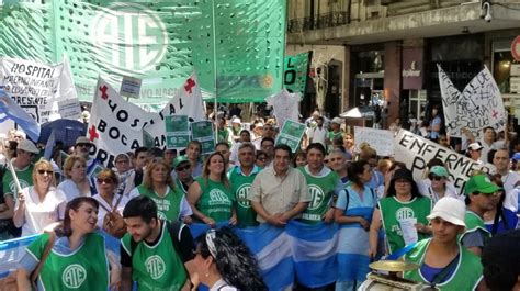 Día de la enfermería ATE bonaerense marchó a plaza de mayo ATE PBA