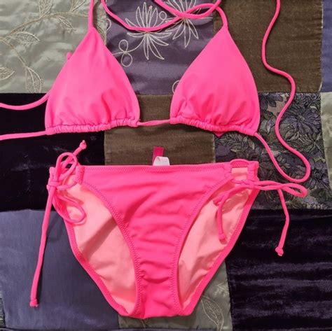 Victoria S Secret Neon Triangle Bikini Gem