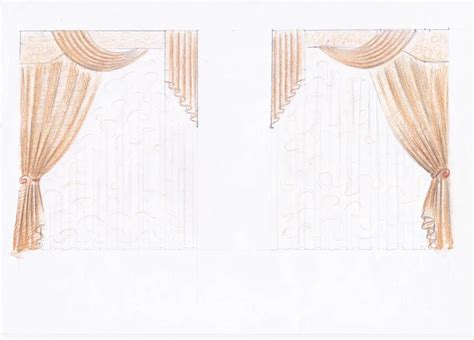 Шторы рисунок карандашом (много фото) - drawpics.ru