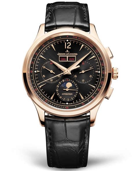 Jaeger Lecoultre Master Control Chronograph Calendar Watch In Pink Gold