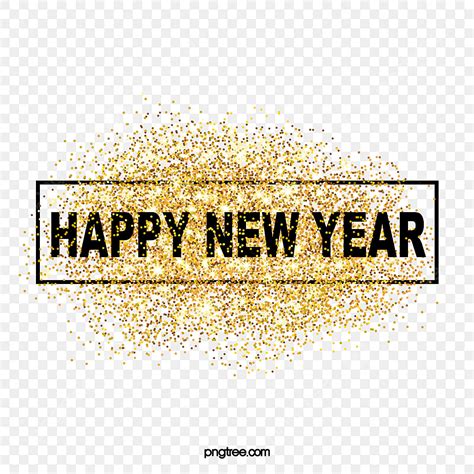 Gold Glitter Sparkle PNG Picture Happy New Year Shines Sparkling Gold