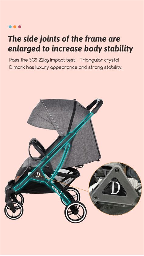 DEAREST 819 Baby Stroller Grey