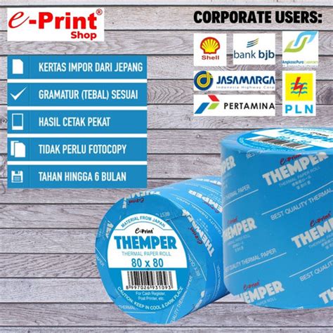 Jual E Print Kertas Struk Kasir X Mm Thermal Paper Bpa Free