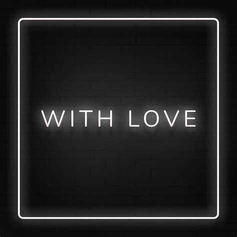 Glowing Love Neon Typography Black Free Photo Rawpixel