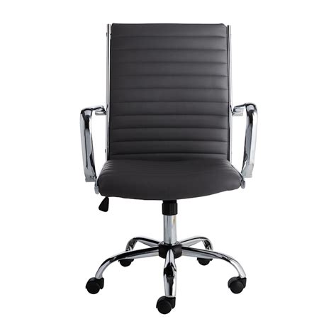 Crosby St Maxwell Adjustable Faux Leather Office Chair Grey