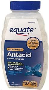 Equate Antacid Ultra Strength 160 Chewable Tablets 1000 Mg