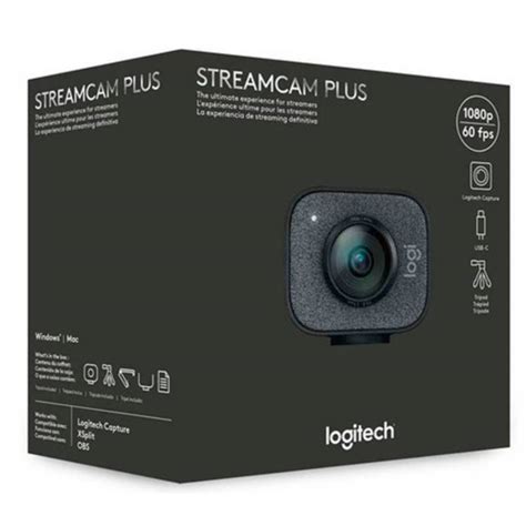 CAMARA LOGITECH STREAMCAM PLUS FULL HD BLACK LOGITECH | falabella.com