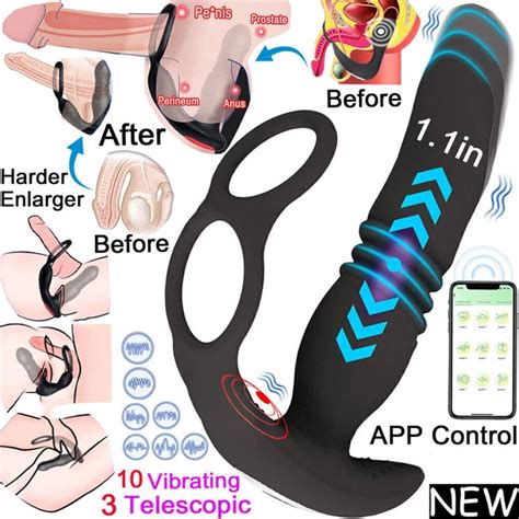 THRUSTING ANAL VIBRATOR MALE PROSTATE MASSAGER RING SEX DILDO TOYS FOR MEN WOMEN EUR 38 29