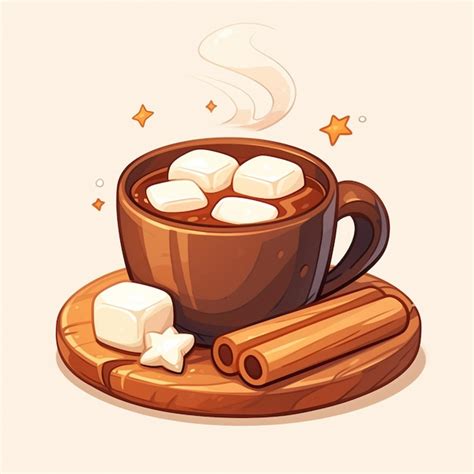 Premium Vector Steamy Cup Of Hot Cocoa Cartoon Vibe