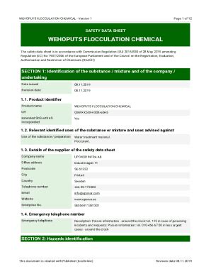 Fillable Online SAFETY DATA SHEET US Water Systems Fax Email Print