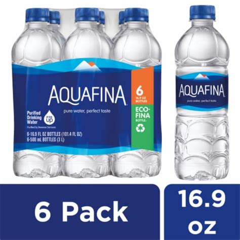 Aquafina Purified Drinking Water 6 Bottles 16 9 Fl Oz Harris Teeter