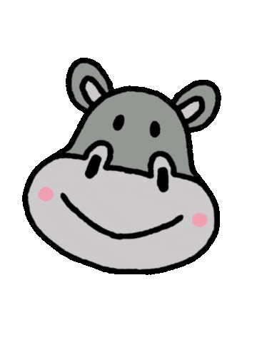 Cute Hippo Stickers Find Share On GIPHY