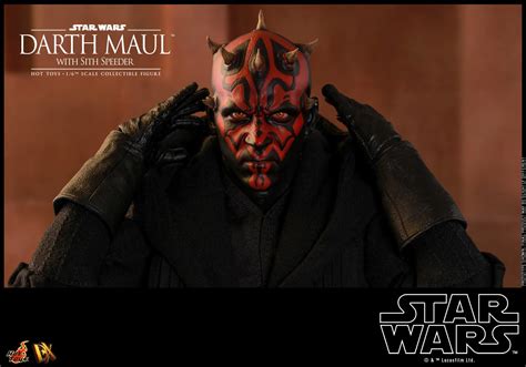 Hot Toys DX Star Wars I The Phantom Menace Darth Maul W Sith Speeder Hot Toys Complete