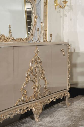 Casa Padrino Luxus Barock Sideboard Mit Spiegel Grau Gold Luxus