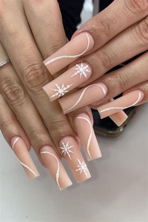 50 Beautiful Nail Designs Made With Nude Polish Xmas Nails Winter Nails Stylish Nails