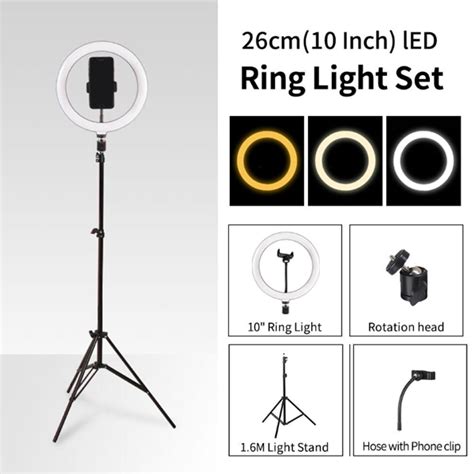 26cm Ringlight With 2 1m Tripod Stand Lazada PH