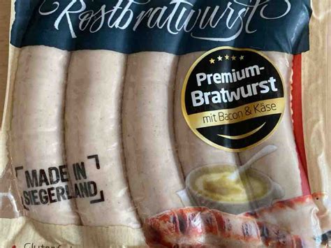 Klaas Pitsch Premium Bratwurst mit Bacon und sschmelzkäse Kalorien