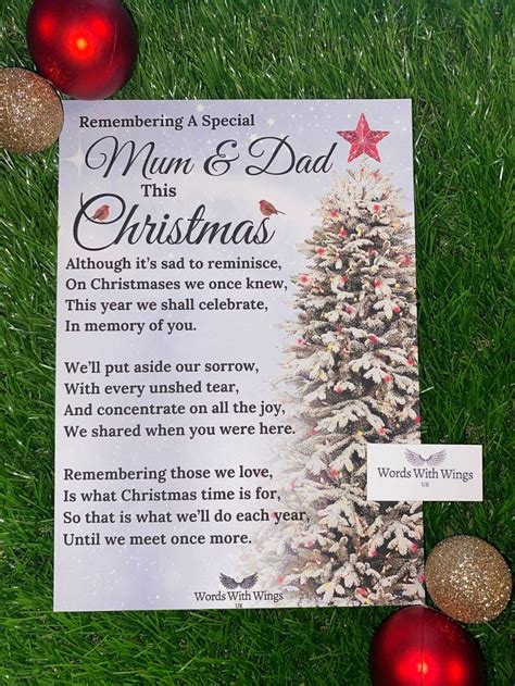 Remembering A Special Mum And Dad This Christmas Grave Card Memorial