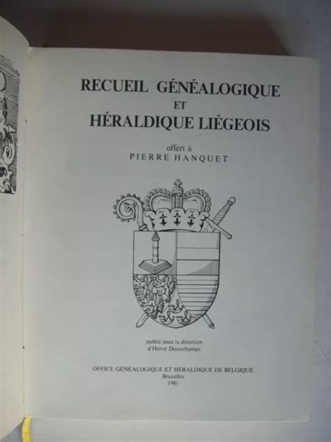 Histoire Noblesse Belge H Raldique G N Alogie Principaut Li Ge Eur