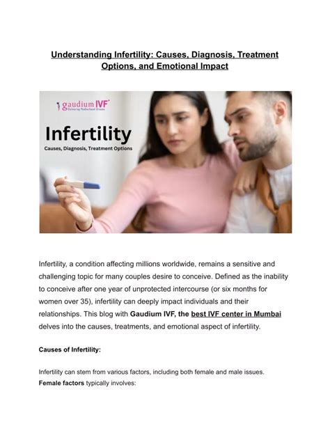 Ppt Understanding Infertility Causes Diagnosis Treatment Options