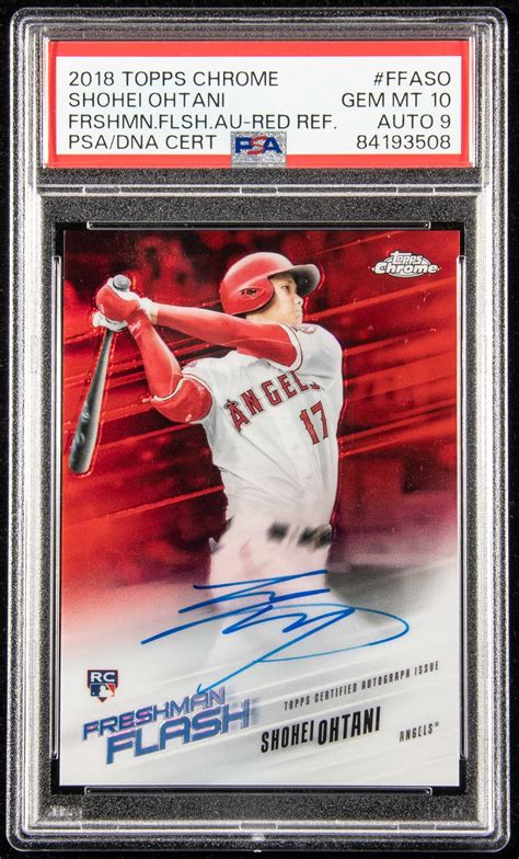 At Auction Topps Chrome Shohei Ohtani Red Refractor