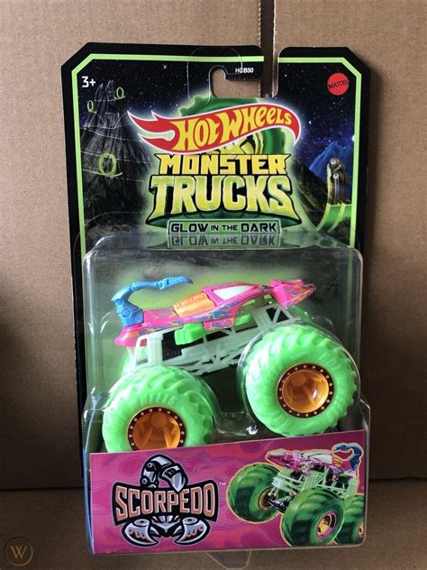 Hot Wheels Monster Trucks Scorpedo Glow In The Dark