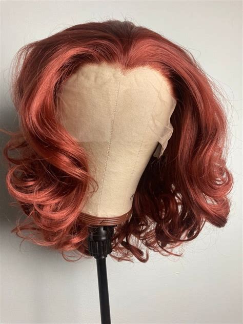 Short Bob Ginger Wigcurly Auburn Lace Front Wig 350 Reddish Auburn Short Red Hair Valentine