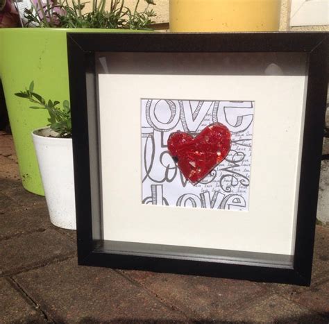 Patchwork Fused Glass Heart Box Frame S Walsh Sarah And Mart S Art April 2014 Vitrofusión