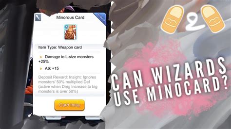 Ragnarok Mobile Ro M Minorous Mino Card On A High Wizard Wizardry Staff