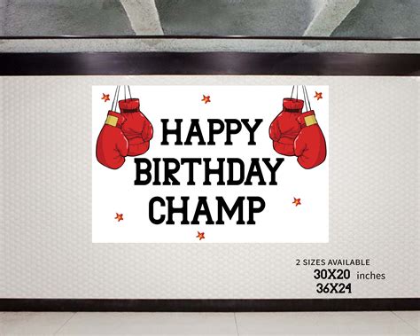 Boxing Party Boxer Little Boxer Sports Banner Boxing Gloves Birthday