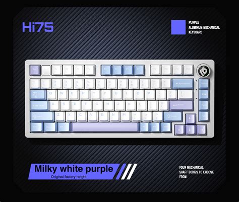 AULA LEOBOG Hi75 75 Mechanical Keyboard 81 Keys Wired Hot Swap RGB Gasket Structure With Knob