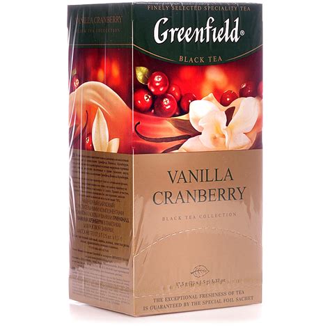 Чай Гринфилд 25пак Vanilla Cranberry черный купить за 126 руб. с ...