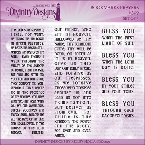 BOOKMARKS-PRAYERS - Divinity Designs LLC