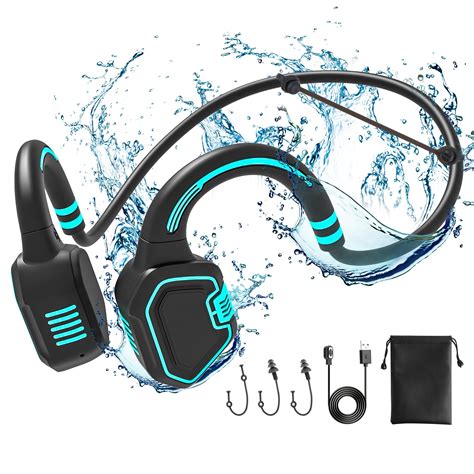 Amazon.com: FJX Bone Conduction Waterproof Swimming Headphones - IP68 ...