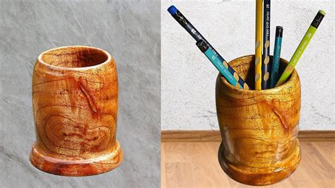 Woodturning How To Make Pen Holder From Wood Wood Turning Pen Holders Wood