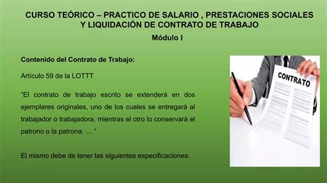 Presentaci N Del Curso Te Rico Practico De Salario Prestaciones