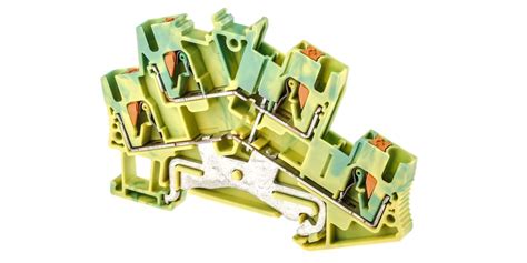 Phoenix Contact Green/Yellow PTTBS 2.5-PE Double Level Terminal Block ...