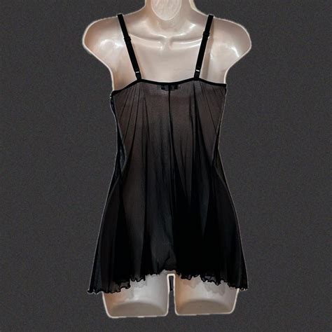 Lingerie Dress W Rose And Corset Detailing Size Depop