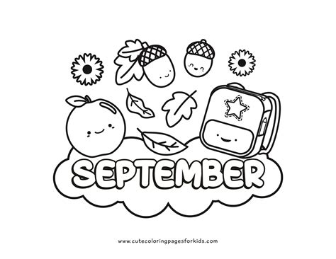 September Coloring Pages - Cute Coloring Pages For Kids