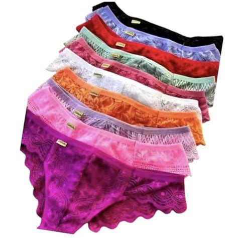 Kit Calcinha Fio Dental Renda Tanga Sexy Lingerie Feminina Moda Intima Sensual Atacado Empina