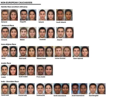 Non European Caucasoids 100 Faces Faces Challenge Face Study