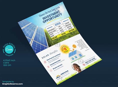 Solar Flyers Online Editable Canva Design Templates