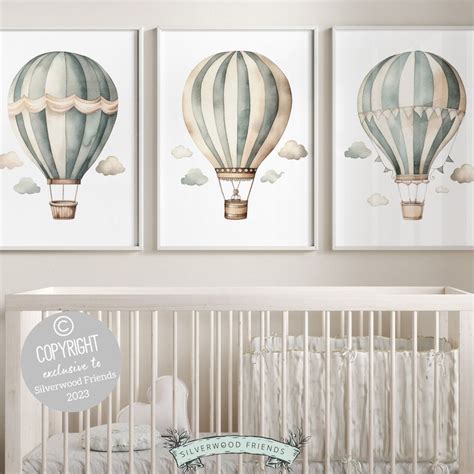 Hot Air Balloon Nursery Etsy Uk