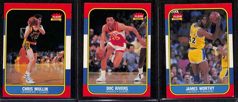 Lot Detail 1986 87 Fleer Basketball Partial Set 109 Of 132 Cards W