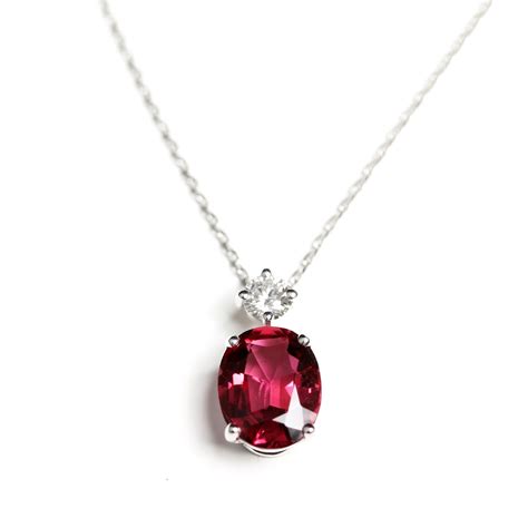 Pendentif Tourmaline Rose Ovale Et Diamant Lady Romanov