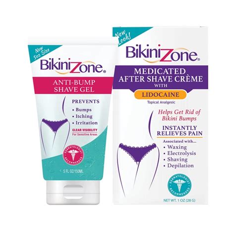 Bikini Zone Anti Bump Shave Gel 5 Oz And Medicated After Shave Creme 1 Oz Shopee Malaysia