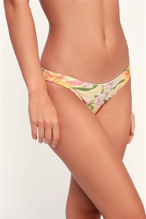 Rhythm Barbados Yellow Bikini Bottom Floral Bikini Bottom