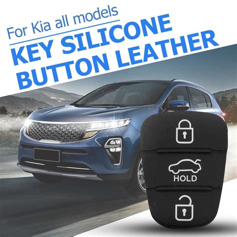 3 Button Remote Key Fob Case Rubber Pad For Hyunda Grandado