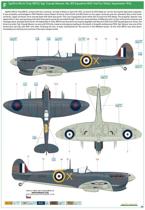 Asisbiz Spitfire Mkvctrop Raf Sqn X Sgt Claude Weaver Br Hal Far